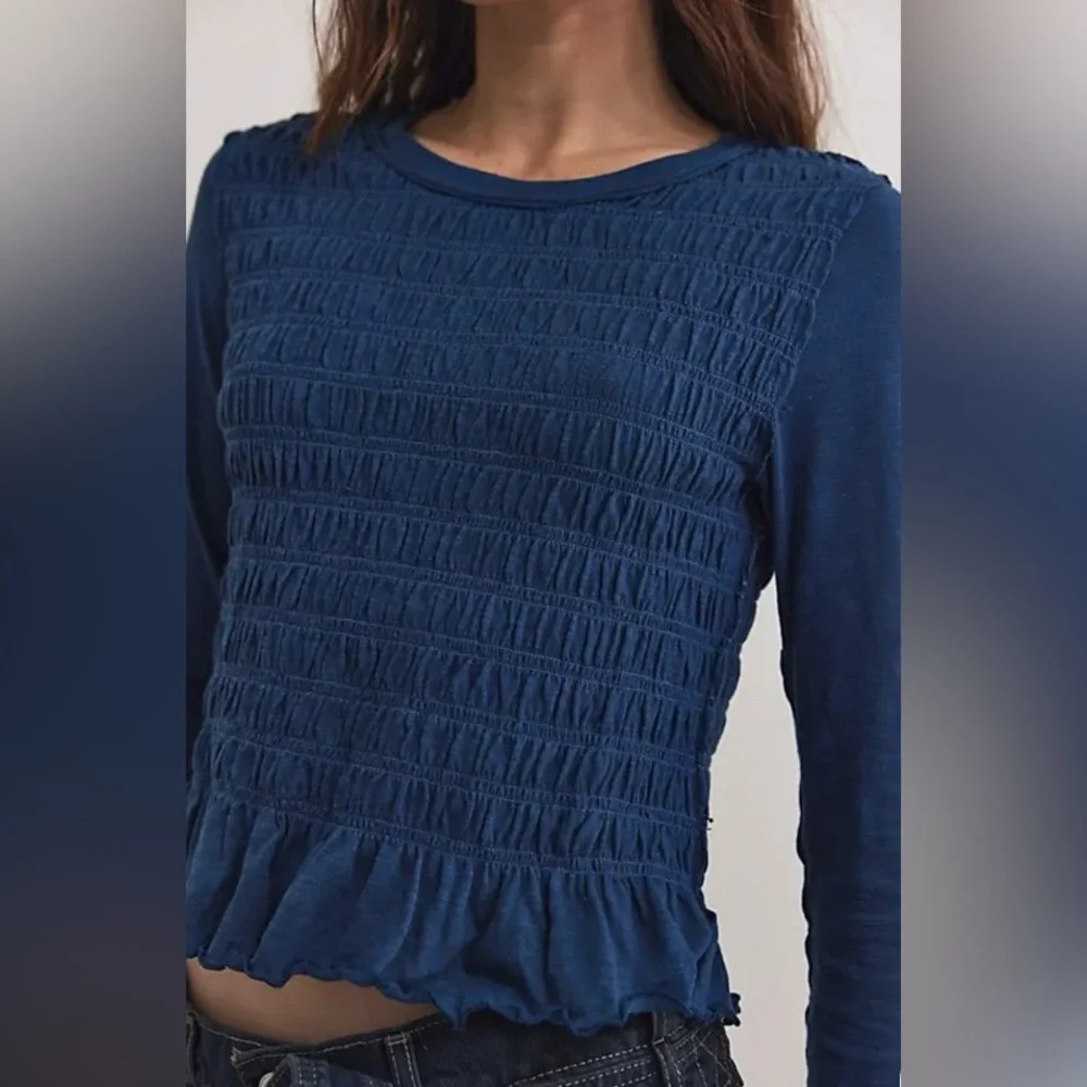 Free People Sylvie top in blue size medium